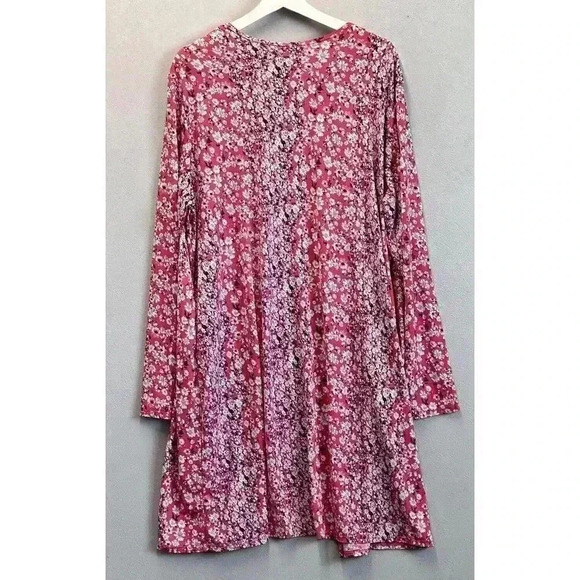 Honeyme Curvy Women's Size XL Open Front Pink Flowers Floral Print Cardigan - Picture 2 of 8